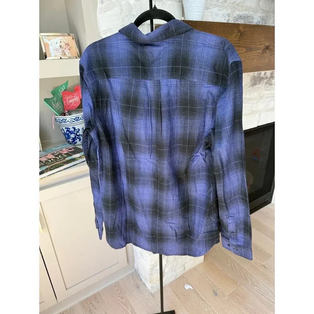 THE NORTH FACE Men's Black Arroyo Long Sleeve Flannel Button Down Shirt Size S